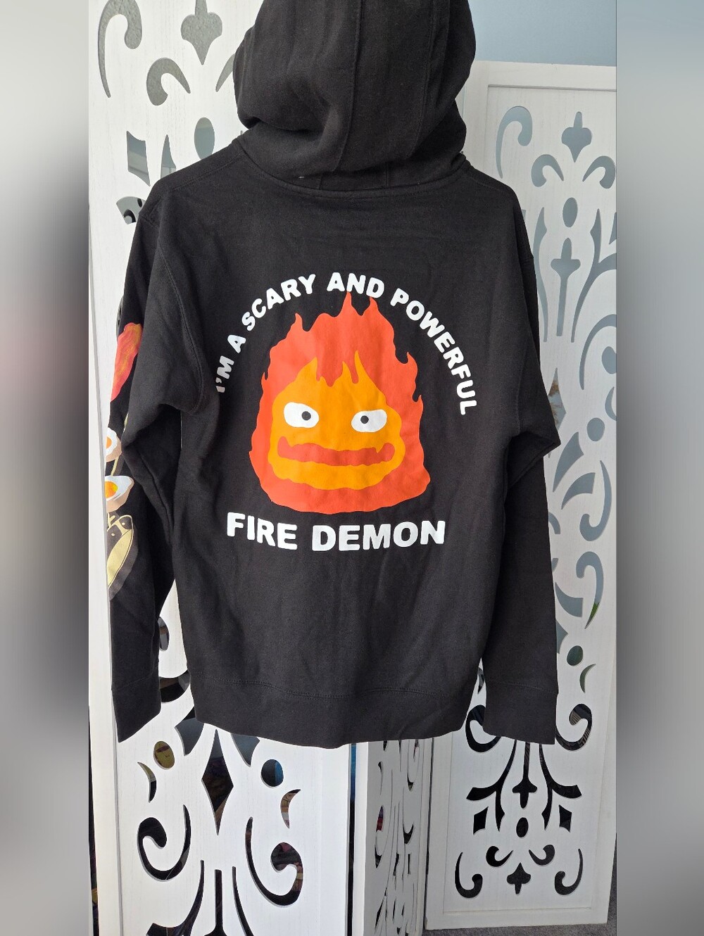 Hot Topic Studio Ghibli Howl's Moving Castle Calcifer Zip-Up Hoodie NWOT Small